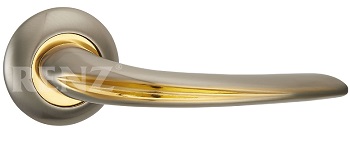 Ручка дв. RENZ 88-08 SN/NP "Сольо" (никель мат./ник.бл.)