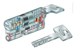 Модульный цилиндр ABUS Vela 2000, Ключ/Вертушка VE2L462MX-MS (3 key)