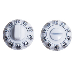 Ручка поворотная  TRODOS BK04-AL (WW+CP)/WW (белый+хром/белый)