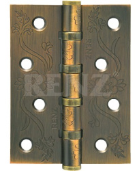 Петля стальн. FLOWER 100-4BB FH CF кофе RENZ