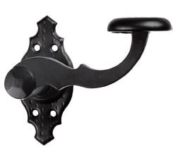 Ручка дверная на розетке черная (20)