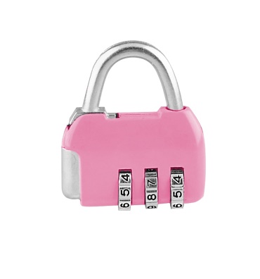 Замок навесной кодовый CL506 розовый (Blister)