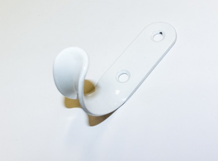 Крючок одинарный П Белый*200