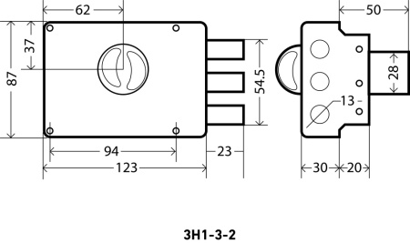 АЛЛЮР ЗН 1-3-2 Замок накладной (20)