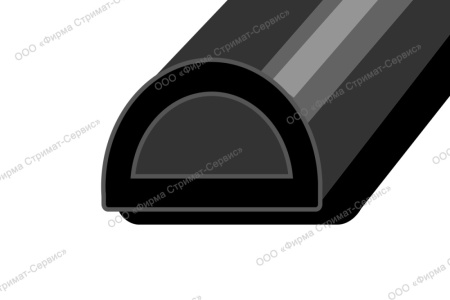 Уплотнитель 112 (черный) 21*15мм (6м)