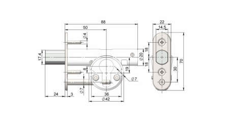 Замок МINILOСK ЗВ-П24