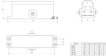 Доводчик дверной Vanger DC-180-W белый