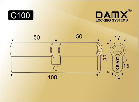 ЦМ С100 (50/50) мм DAMX SN (Матовый никель)