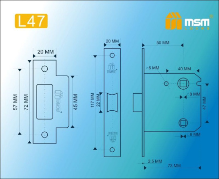 Внутренний механизм L47 SN (Матовый  никель) с отв.