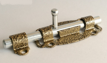 Задвижка дверная ЗД-100-Кр ст.бронза/цинк