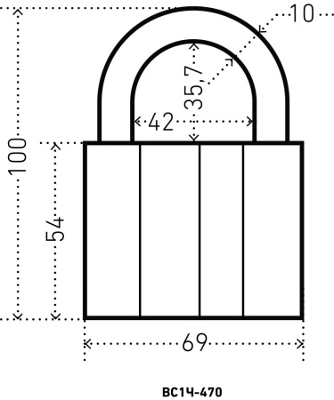 АЛЛЮР ВС1Ч-470 d10мм 5кл. Замок навесной (36,6!!!)