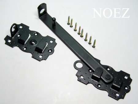 Щеколда большая НОЭЗ ЩБ-250-Л-S черный матовый