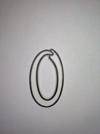 Цифра пластик 0 бел.боль. МФ