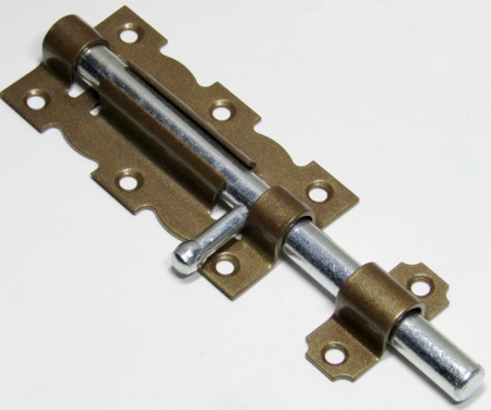 Задвижка дверная ЗД-110 бр.металик/цинк