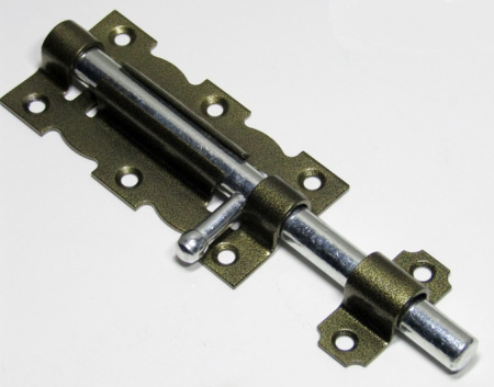 Задвижка дверная ЗД-110 ст.бронза/цинк