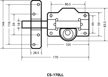 АЛЛЮР CS-170 LL Замок накладной (10)