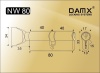 ЦМ NW80 (40/40) мм DAMX SN (Матовый никель)