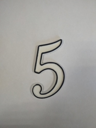 Цифра пластик 5 бел.боль. МФ