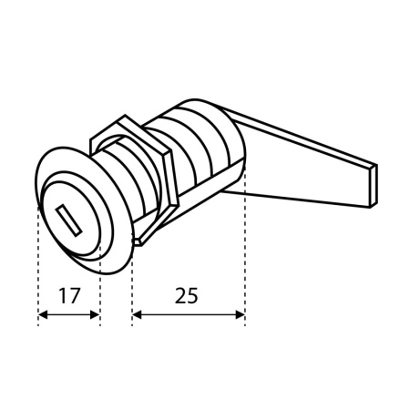 СТАНДАРТ почтовый ЗП25мм В СБОРЕ Замок врезной (600,30)	